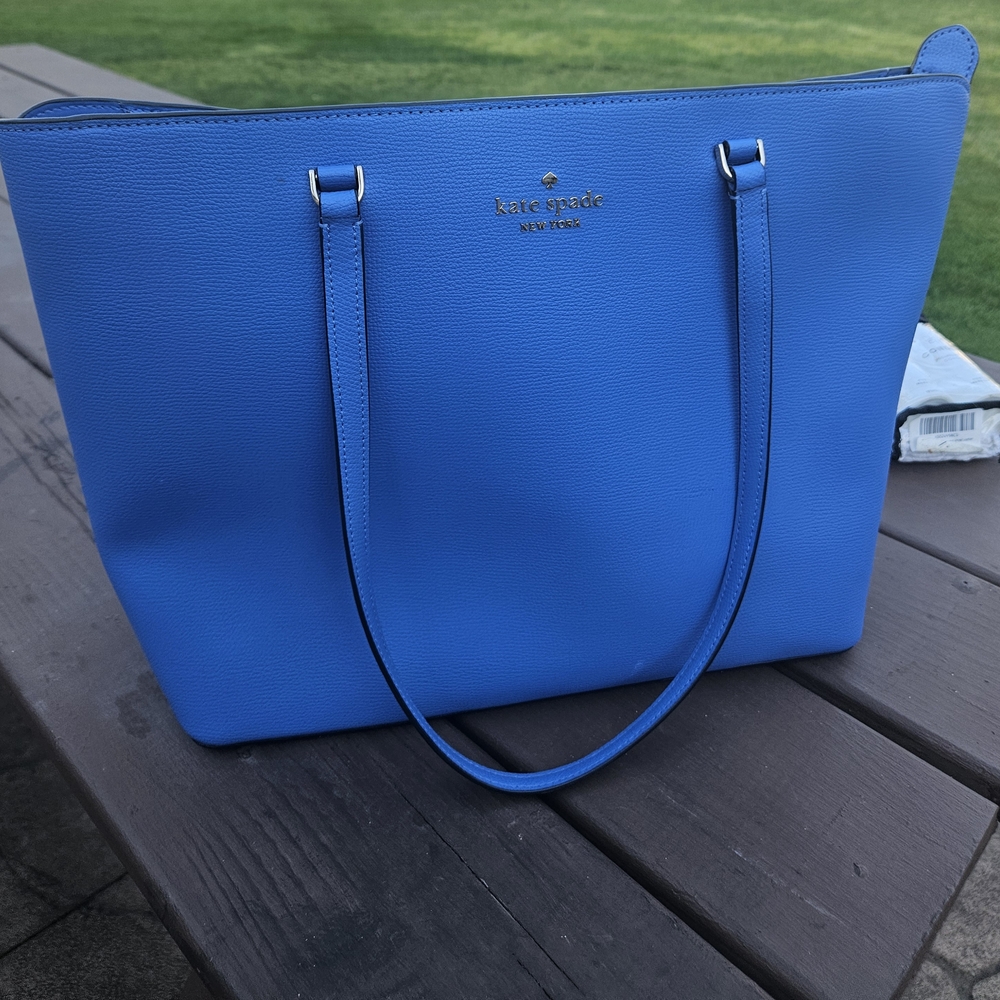 Kate Spade Blue Structured Leather Tote